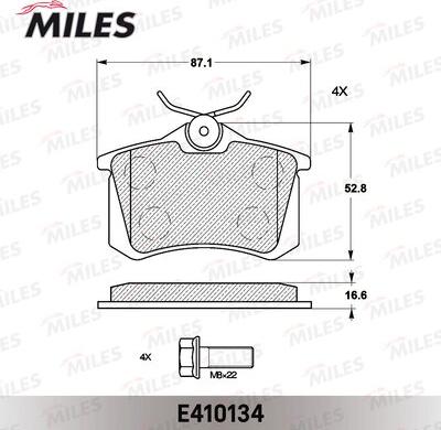 Miles E410134 - Тормозные колодки, дисковые, комплект unicars.by