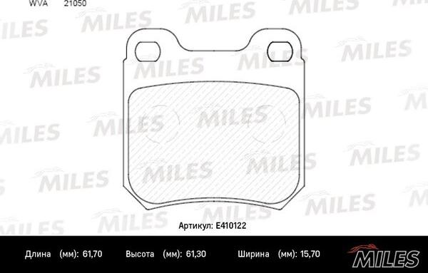 Miles E410122 - Тормозные колодки, дисковые, комплект unicars.by