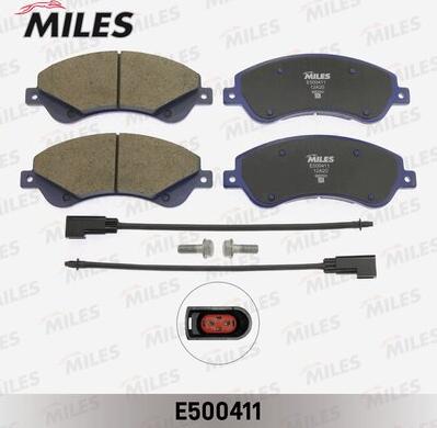 Miles E500411 - Тормозные колодки, дисковые, комплект unicars.by