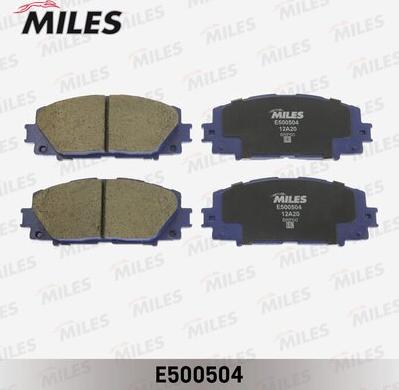 Miles E500504 - Тормозные колодки, дисковые, комплект unicars.by