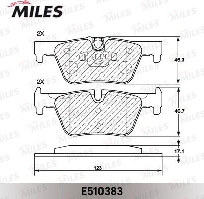 Miles E510383 - Тормозные колодки, дисковые, комплект unicars.by