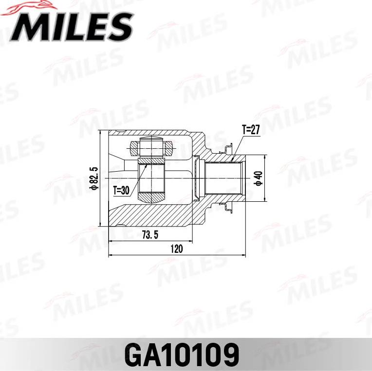 Miles GA10109 - Шарнирный комплект, ШРУС, приводной вал unicars.by