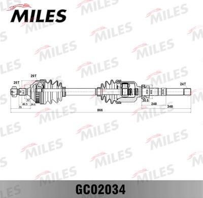 Miles GC02034 - Приводной вал unicars.by