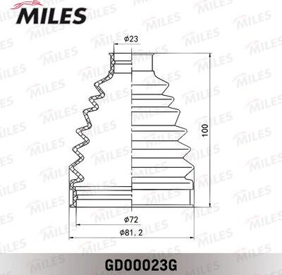 Miles GD00023G - Пыльник, приводной вал unicars.by