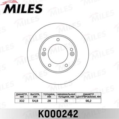 Miles K000242 - Тормозной диск unicars.by