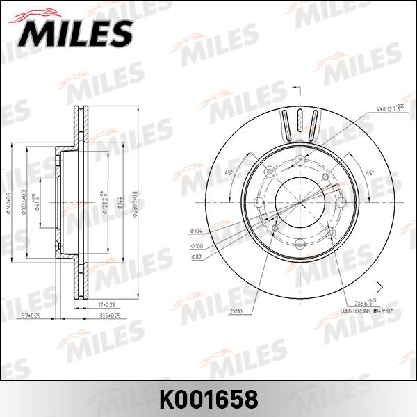 Miles K001658 - Тормозной диск unicars.by