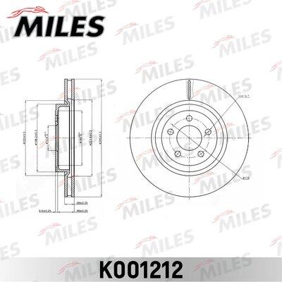 Miles K001212 - Тормозной диск unicars.by