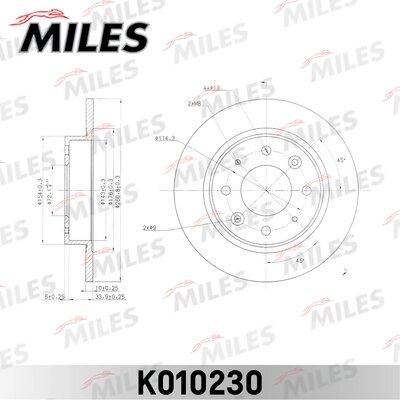 Miles K010230 - Тормозной диск unicars.by