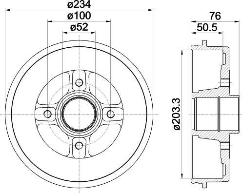 Mintex MBD044 - Тормозной барабан unicars.by