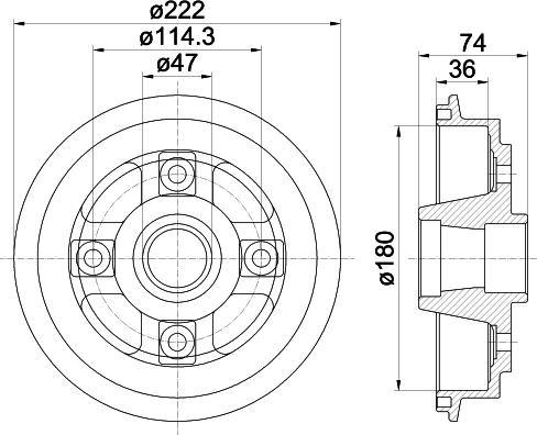 Mintex MBD160 - Тормозной барабан unicars.by