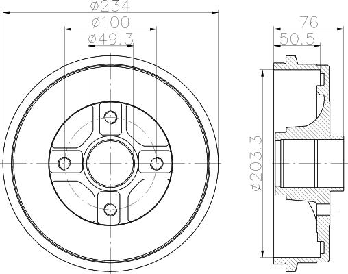 Mintex MBD317 - Тормозной барабан unicars.by