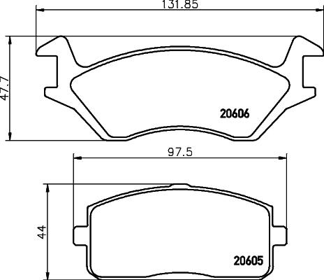 Mintex MDB1145 - Тормозные колодки, дисковые, комплект unicars.by