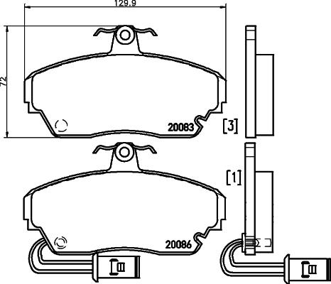 Stellox 263 001-SX - Тормозные колодки, дисковые, комплект unicars.by