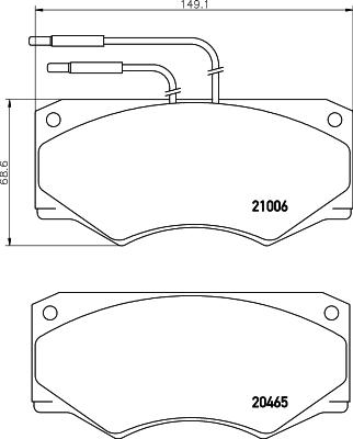 Mintex MDB1340 - Тормозные колодки, дисковые, комплект unicars.by