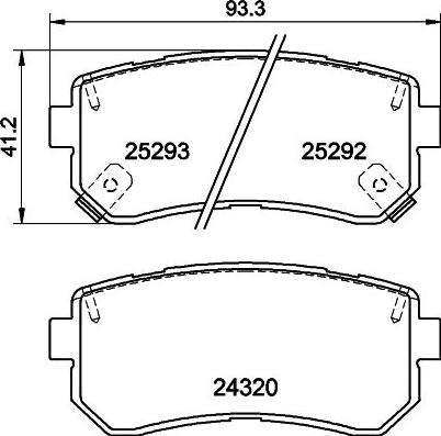 Mintex MDB83232 - Тормозные колодки, дисковые, комплект unicars.by