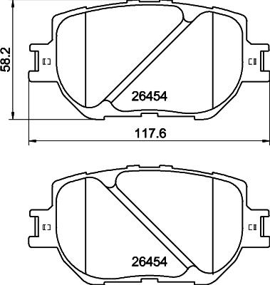 Textar 26454 176 0 5 - Тормозные колодки, дисковые, комплект unicars.by