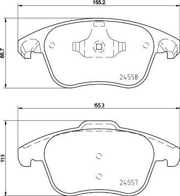 Mintex MDB3122 - Тормозные колодки, дисковые, комплект unicars.by