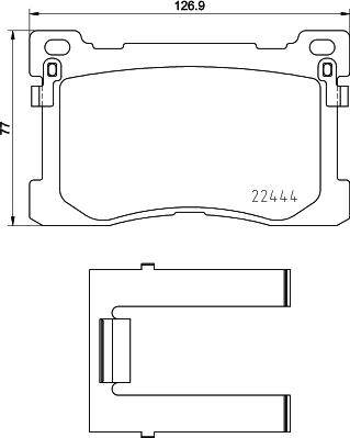 Mintex MDB3809 - Тормозные колодки, дисковые, комплект unicars.by