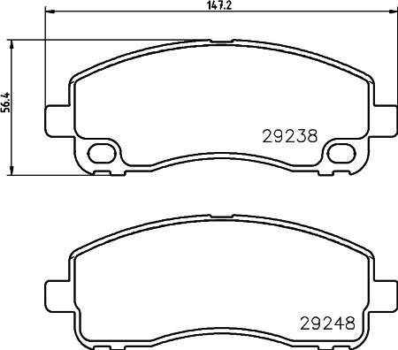 Ashuki C017-05 - Тормозные колодки, дисковые, комплект unicars.by