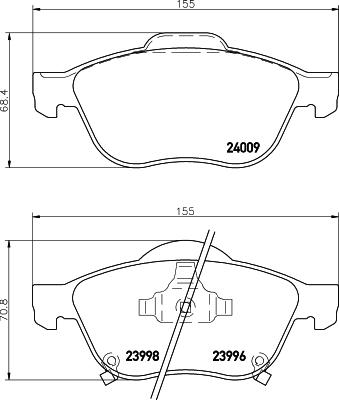 Mintex MDB2622 - Тормозные колодки, дисковые, комплект unicars.by