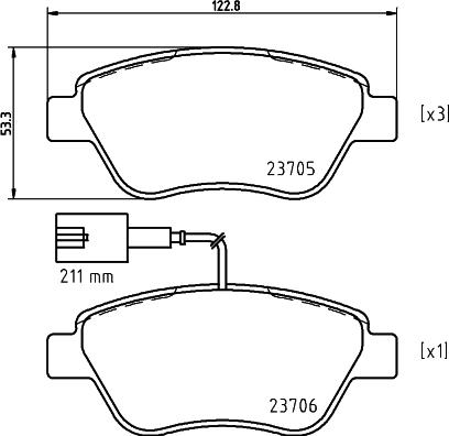 Mintex MDB2239 - Тормозные колодки, дисковые, комплект unicars.by