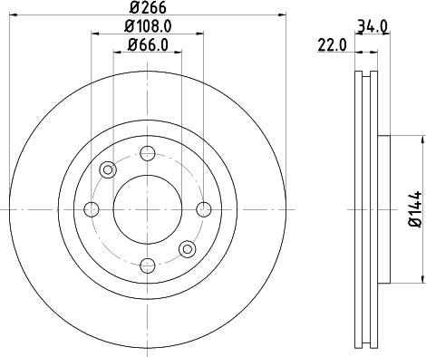 Mintex MDC1491C - Тормозной диск unicars.by