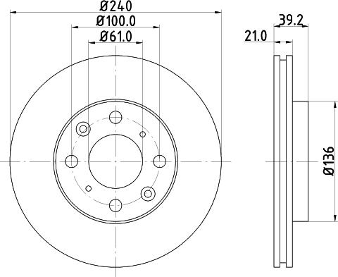 Mintex MDC1602 - Тормозной диск unicars.by