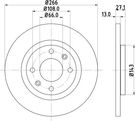 Mintex MDC1011C - Тормозной диск unicars.by