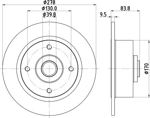 BOSCH 0 986 478 014 - Тормозной диск unicars.by