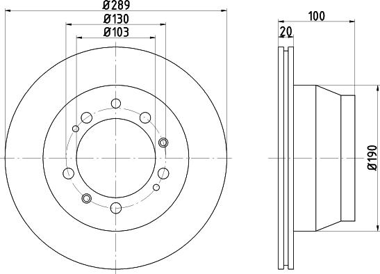 Quinton Hazell BDC3544P - Тормозной диск unicars.by