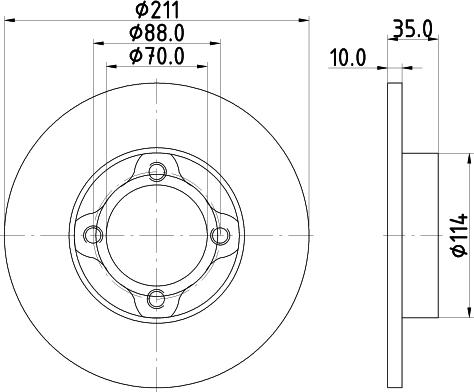 Mintex MDC1102 - Тормозной диск unicars.by