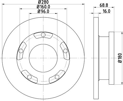 Mintex MDC1808C - Тормозной диск unicars.by