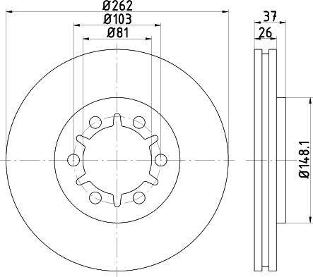 Mintex MDC1870 - Тормозной диск unicars.by