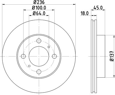 Mintex MDC80945C - Тормозной диск unicars.by