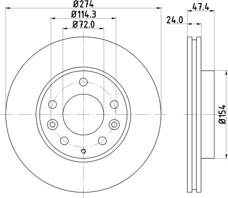 Mintex MDC81543C - Тормозной диск unicars.by