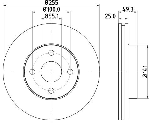 Mintex MDC81587C - Тормозной диск unicars.by