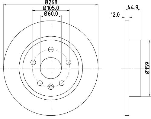 Mintex MDC82132C - Тормозной диск unicars.by