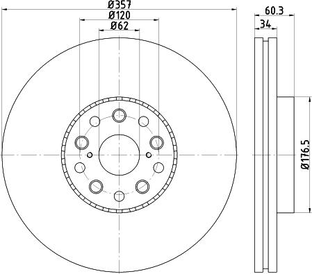 Mintex MDC2269L - Тормозной диск unicars.by