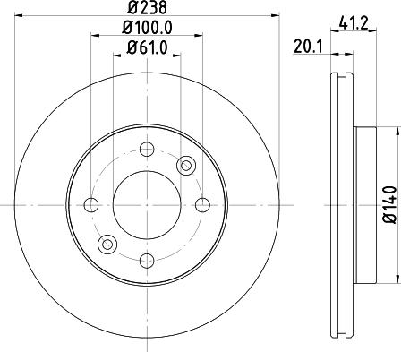 Mintex MDK0083 - Дисковый тормозной механизм, комплект unicars.by