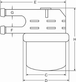 Mitsubishi MB 433774 - Топливный фильтр unicars.by