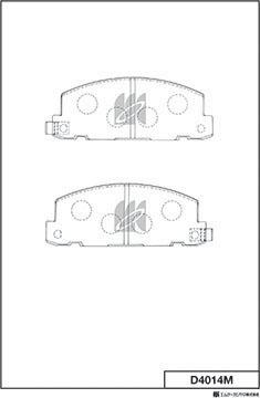 MK Kashiyama D4014M - Тормозные колодки, дисковые, комплект unicars.by