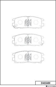 MK Kashiyama D4034M - Тормозные колодки, дисковые, комплект unicars.by