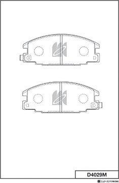 MK Kashiyama D4029M - Тормозные колодки, дисковые, комплект unicars.by