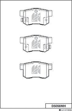 MK Kashiyama D5056MH - Тормозные колодки, дисковые, комплект unicars.by