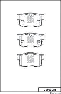 MK Kashiyama D5066MH - Тормозные колодки, дисковые, комплект unicars.by