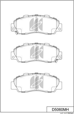 MK Kashiyama D5060MH - Тормозные колодки, дисковые, комплект unicars.by