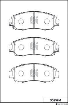 MK Kashiyama D5237M - Тормозные колодки, дисковые, комплект unicars.by