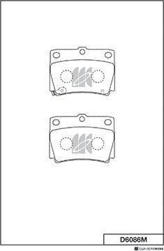 MK Kashiyama D6086M - Тормозные колодки, дисковые, комплект unicars.by