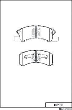 MK Kashiyama D6100 - Тормозные колодки, дисковые, комплект unicars.by