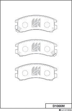 MK Kashiyama D1066M - Тормозные колодки, дисковые, комплект unicars.by